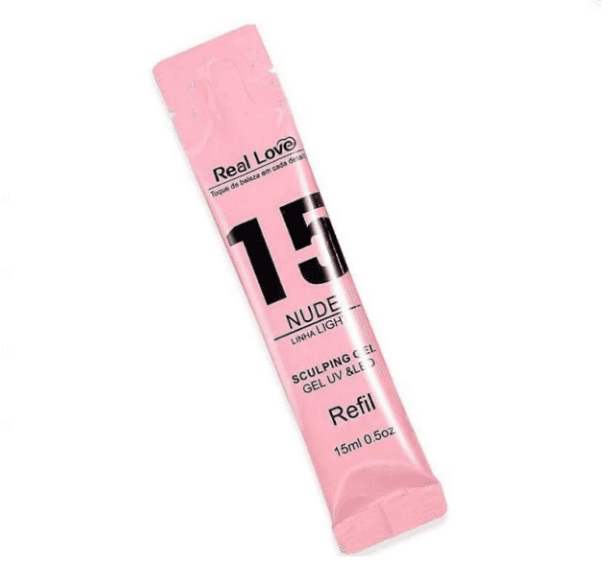 Gel de Unha Real Love Refil Sculping Nude Linha Light 15 15ml