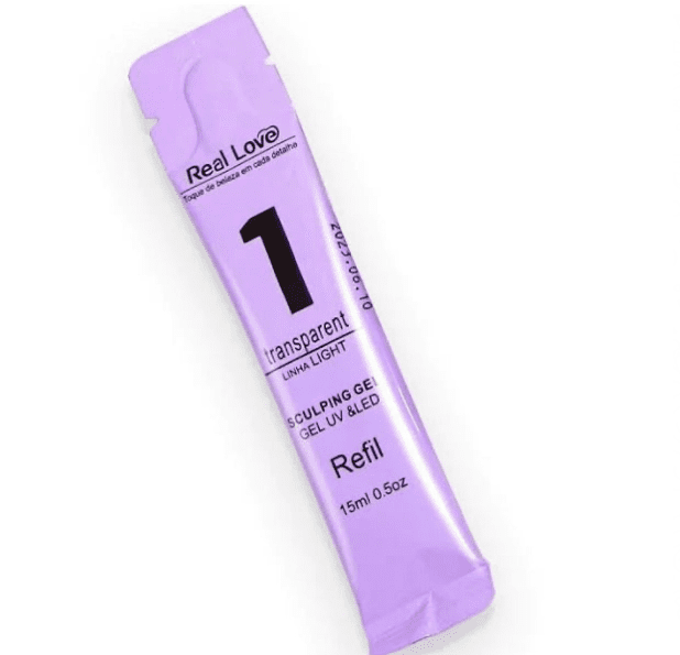 Gel de Unha Real Love Refil Sculping Transparent Linha Light 1 15ml