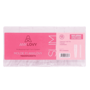 Molde F1 Slim Bailarina Com Curvatura Extra Longa Anylovy Zero Milímetro 150 Unidades