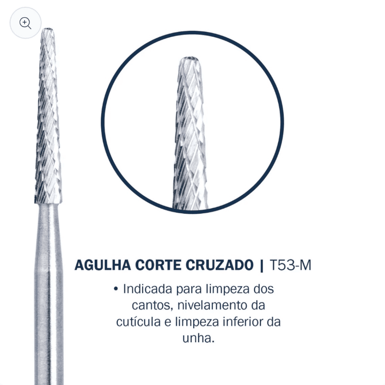 Broca Agulha Corte Cruzado – T53-M - Tungstênio - Bluwe