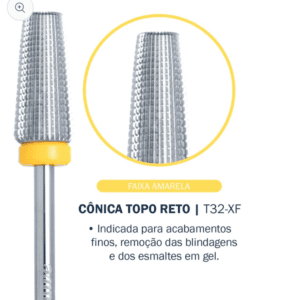 Broca Cônica Topo Reto Amarelo – T32-XF - Tungstênio - Bluwe