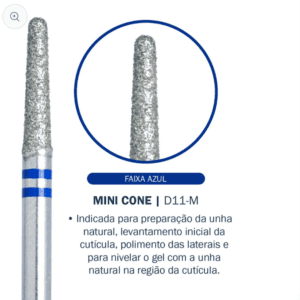 Broca Mini Cone Azul– D11-M Diamantada - Bluwe