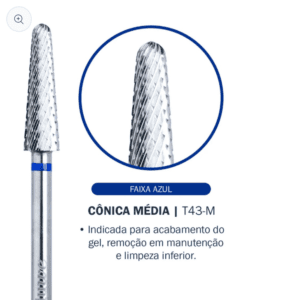 Broca Cônica Média Azul – T43-M Tungstênio-Bluwe